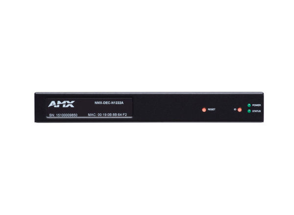 Billede af AMX NMX DEC N1222A | AVOIP Decoder Minimal Compression 1080p@60Hz, AES 67